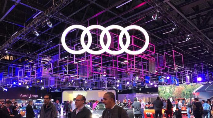 Estande da Audi no salão do Automóvel 2018