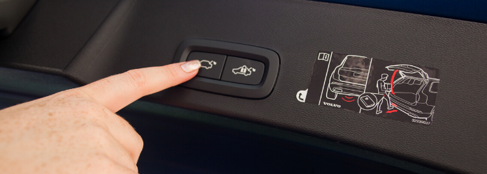 Botão para abertura e fechamento do porta-malas do Volvo XC40 Híbrido