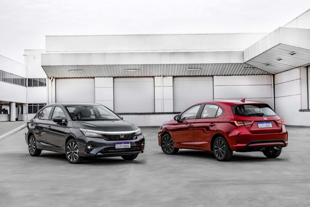 Honda renova New City 2025: sedã e hatch ganham retoque no visual e equipamentos de série 7