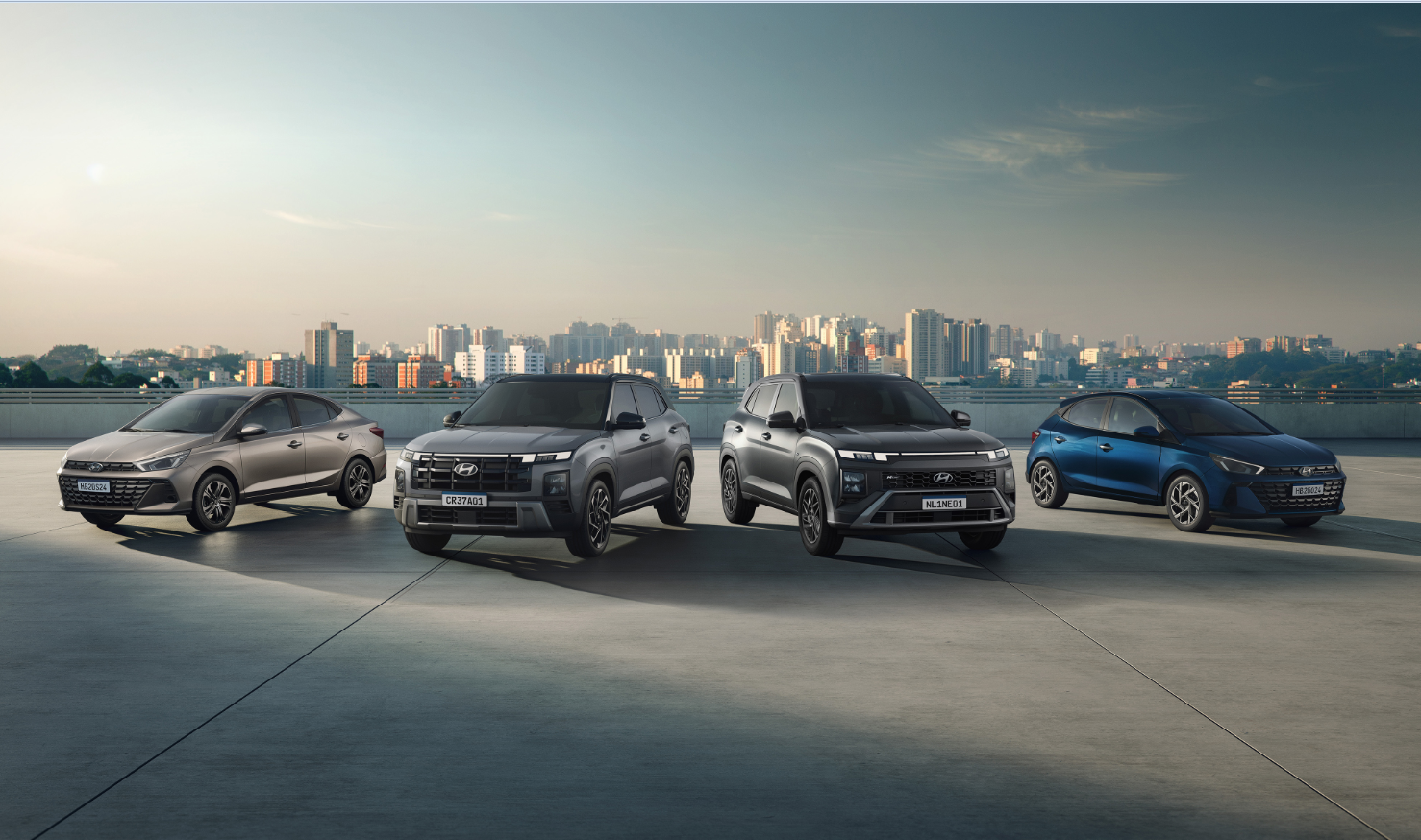 Hyundai lança linha 2025/26 do HB20, HB20S e Creta com Bluelink de série