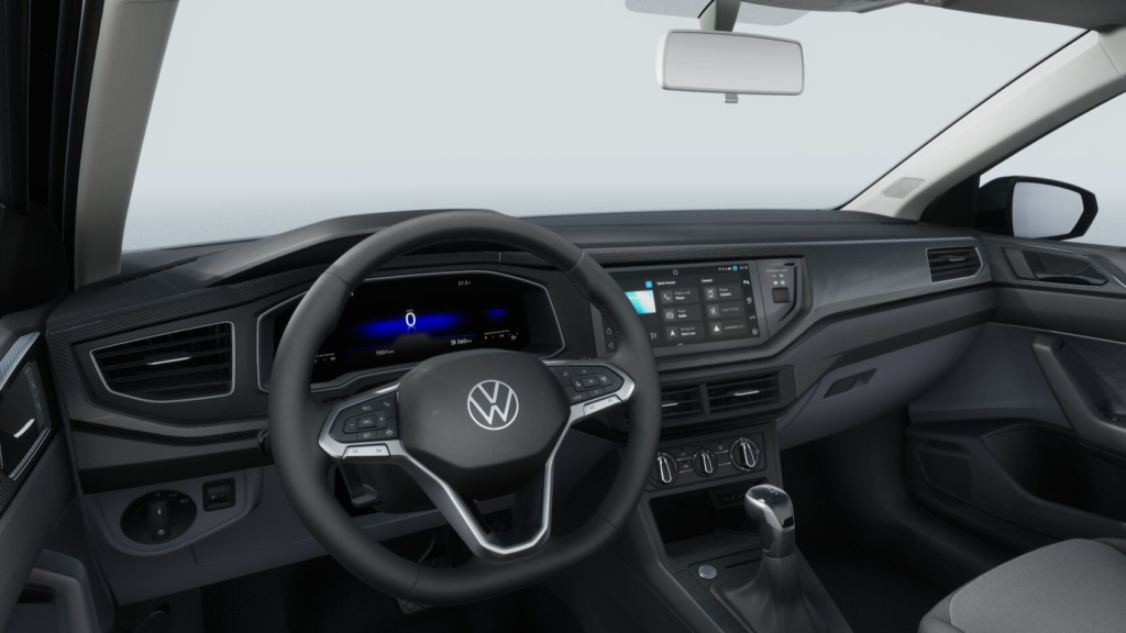 VW apresenta novidades para a linha 2026 do Polo, Virtus, Nivus e T-Cross 3 Polo Sense, automático de entrada da marca, é ofertado agora com VW Play.