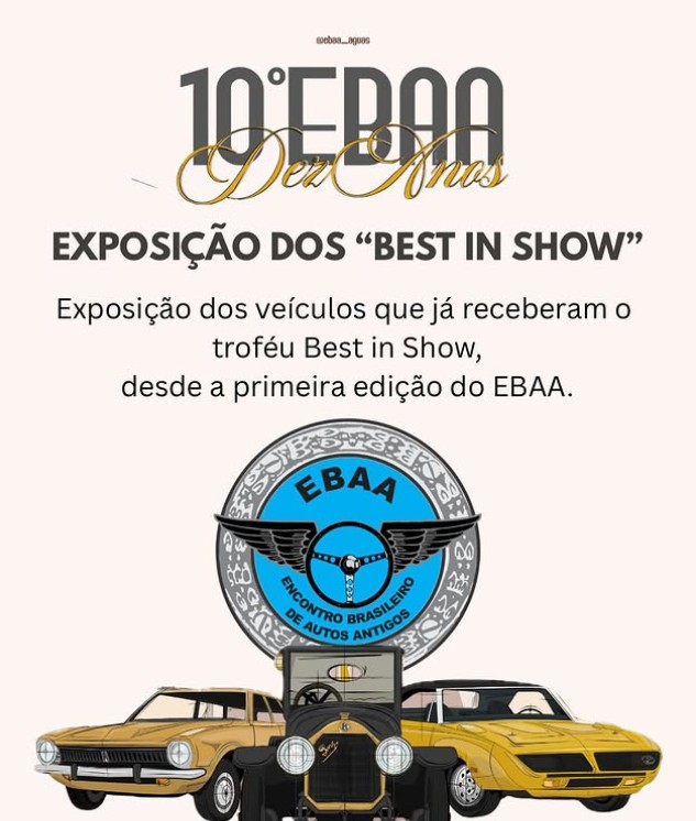 Encontro Brasileiro de Autos Antigos celebra 10 anos com raridades e atrações especiais em Águas de Lindóia 2 Encontro Brasileiro de Autos Antigos celebra 10 anos com raridades e atrações especiais em Águas de Lindóia 1
